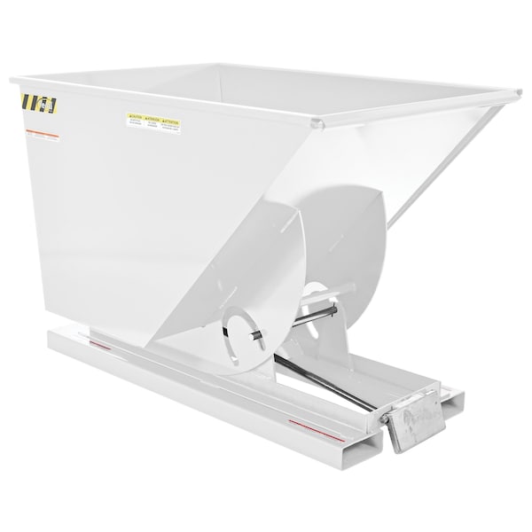 Vestil Heavy Duty Self-Dumping Hopper 1 Cubic Yard 6000 lb White D-100-HD-WHT - main